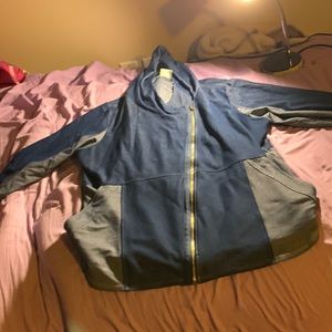 Blue jacket zip up with hoodie